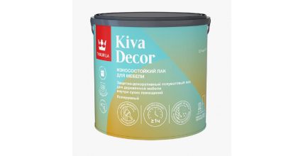 Лак для мебели Kiva Decor (Кива Декор) Tikkivala (Tikkurila), акриловый